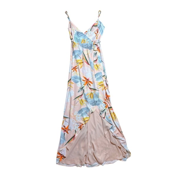 Show Me Your Mumu Mariah Wrap Maxi Dress in Paradise Party Womens XS - Picture 2 of 8